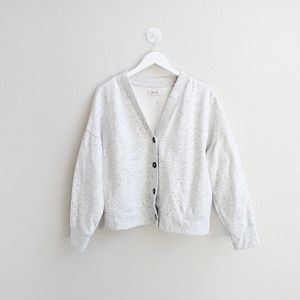 Madewell Grey Sweatshirt Cardigan Sz Medium